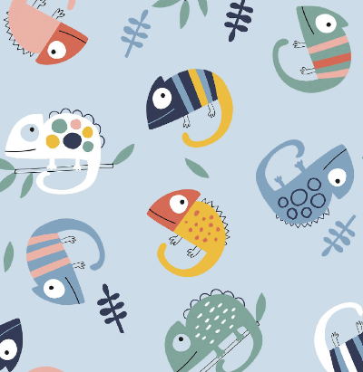 Fundas Kamaleon estampado Kamaleones para niños